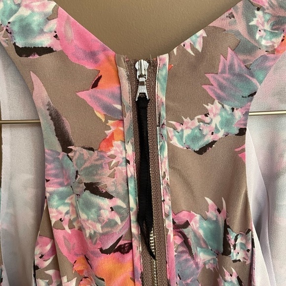 Rebecca Taylor Tropical Demi Femme Silk Dress Sz 0 - Picture 7 of 8
